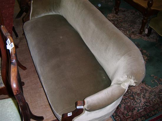 Late Victorian scroll back settee